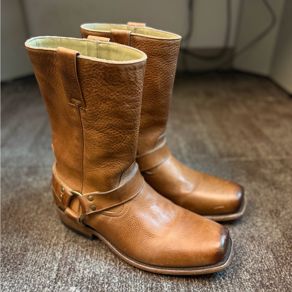 Men's Brown Leather Cowboy Boots